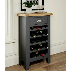 TT-WC-CH : Kệ Rượu Trang Trí - Màu Than + Vàng Gỗ